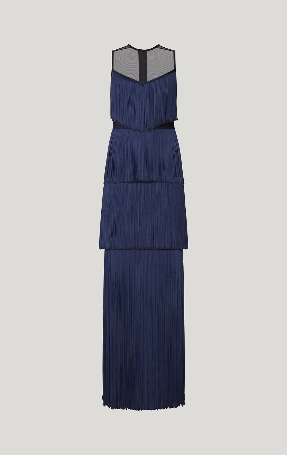 Navyblue цвет женское HL Бандажное платье искусственный шелк кисточкой сексуальное облегающее платье длиной до пола элегантное вечернее платье