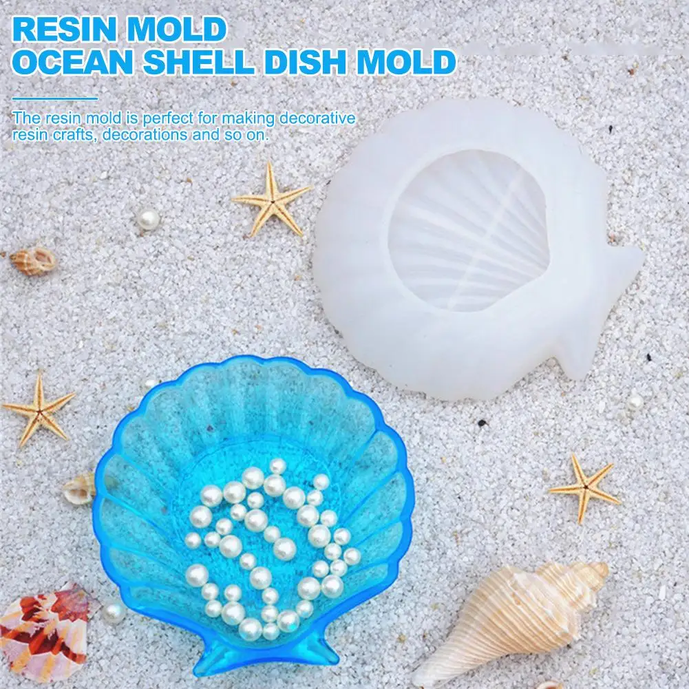Форма из смолы форма для тарелки в виде морской ракушки прозрачная пластина
