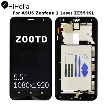 

HiHolla Display For Asus Zenfone 2 Laser ZE551KL Z00TD LCD Display Touch Digitizer Assembly for Asus ZE551KL LCD With Frame