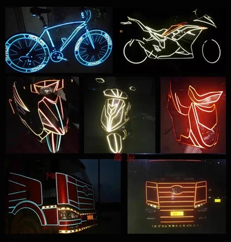 

DIY Car Stickers Reflective Luminous Tape Bike Motorbike Truck Night Light Shining Warning Adhesive Glow Paper Auto Accessories