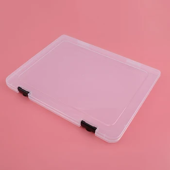 

A4 Transparent Storage Box Portable Filing Products Clear Plastic Document Paper Filling Case File School Office Supplies