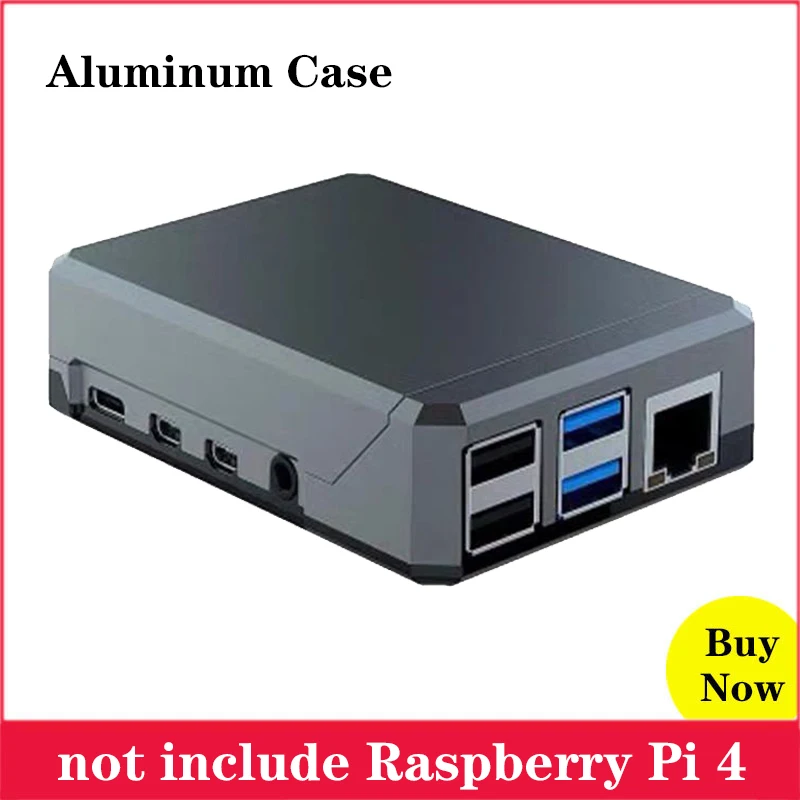 Корпус для Raspberry Pi 4 алюминиевый защитный чехол Model B 4B|Аксессуары