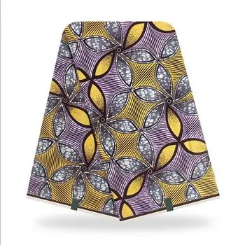 

Ankara real Cloth wax African prints fabric sewing material pure cotton batik for wedding dress craft high quality tissu
