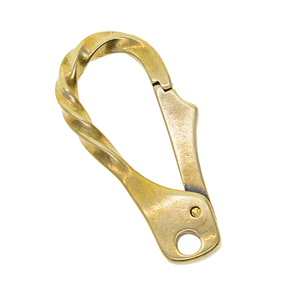Brass Twisted Design Decorative Lobster Clasps Swivel Claw Hook Keychain