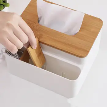 

Cosmetic Storage Box Napkin Paper Container Desk OrganizerTissue Box Remote Control Holder Makeup Decoration Tools