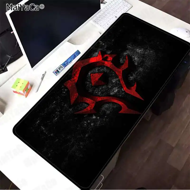Lock Edge 40X90cm MaiYaCa World of Warcraft логотип DIY дизайн игровой с узором коврик для мыши скорость/Управление версия большой игровой коврик для мыши - Цвет: Lock Edge 40X90cm