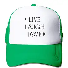 Унисекс Кепка водителя грузовика сердца живой Смех Любовь Женская Регулируемая сетчатая Кепка последняя бейсболка s