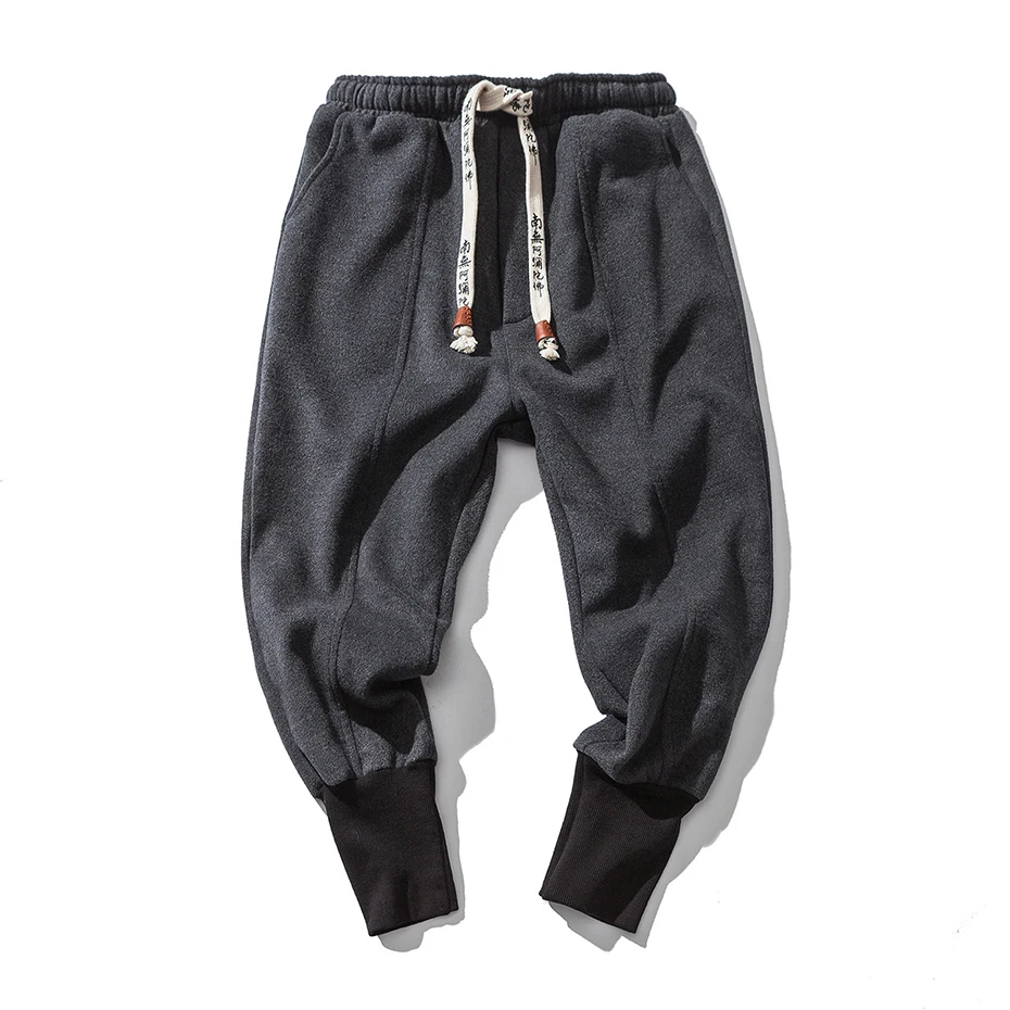 Harem Pants Joggers Hip Hop Sweatpants Streetwear Fashion Pencil Pants Fleece Thick Warm Autumn Winter Casual Cotton Trousers 6