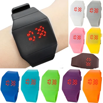 

Unisex Casual LED Finger Screen Watches Men's Digital Clock Man Male Silicone LED Touch Screen Wrist Watch Clock #137