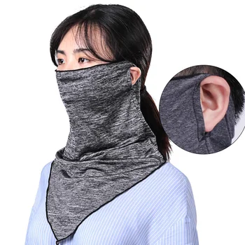 

Ice Silk Sunscreen Triangle Scarf Summer Riding Magic Mask Unisex Sunscreen Moisture Wicking Multifunction Shawl Wrap Hang Ears