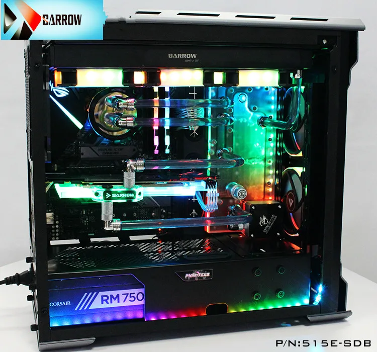 Блок водной платы Barrow watercooling для Phanteks 515ETG компьютерный чехол LRC rgb 2 0 5V ROG STRIX