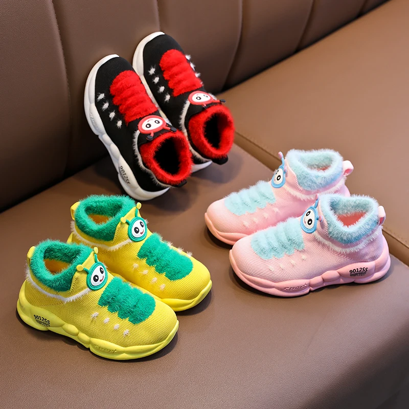 Детская обувь; зимняя теплая модная обувь для мальчиков и девочек; детская спортивная обувь; повседневная обувь на плоской подошве