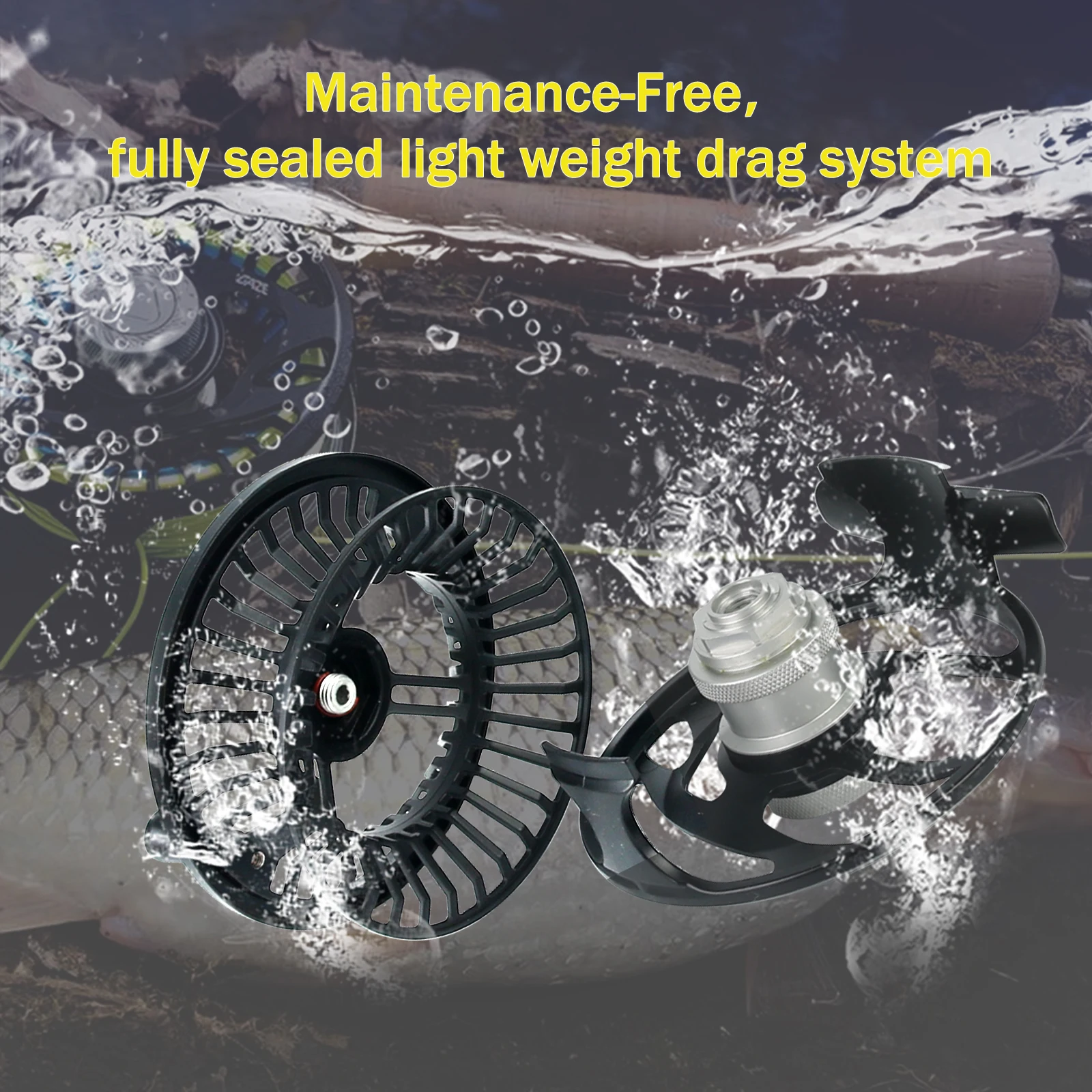 Maxcatch GAZE 2-7WT Trout Light Weight Fly Fishing Reel Waterproof Sealed  Drag Fly Reel