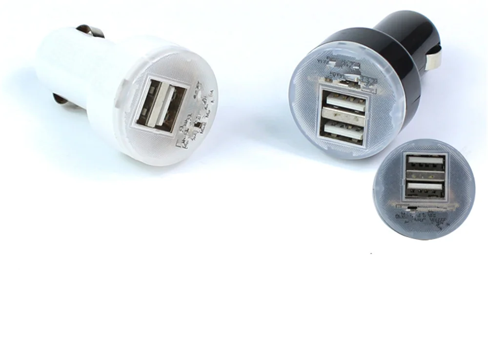 Автомобильные аксессуары зарядное устройство с двумя USB портами адаптер дисплей