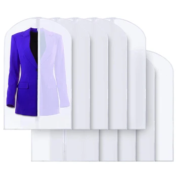 

Hot 40 inch Clear Plastic Hanging Garment Bags for Clothes Storage - Suits, Dresses & Clothing Bags - (10 Pack)