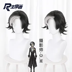 Anine Wigs Cosplay Styling Gradient Ponytail Cos Wig High Temperature Resistant Black Gray Gradient Highlighting Silver White