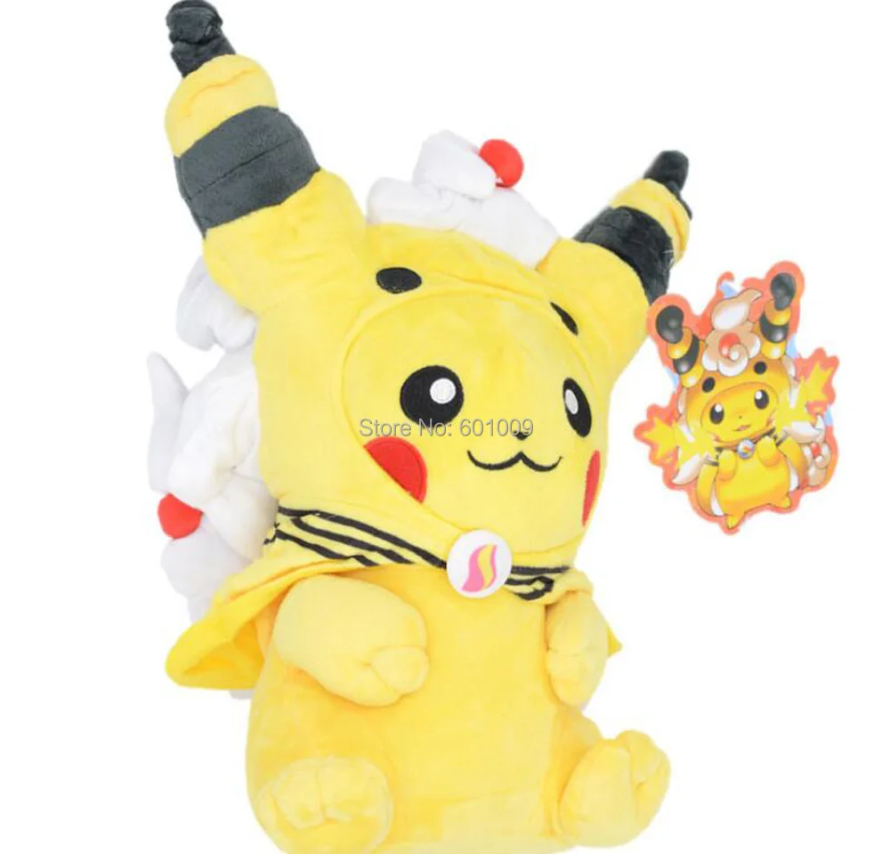 

5/Lot Ampharos Pikachu 30CM Plush Doll Soft Animals Cartoon Best Gifts Retail