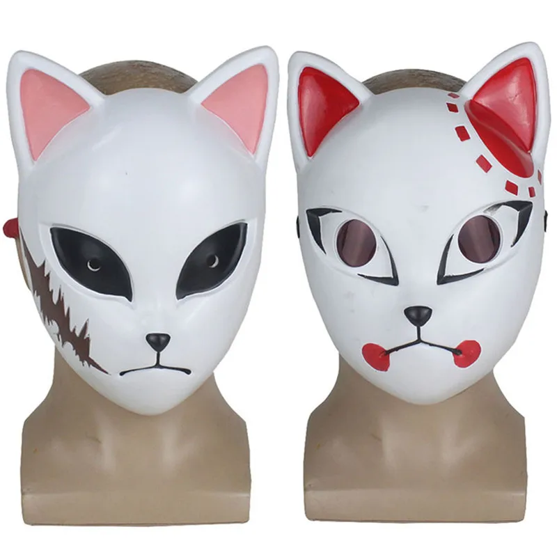 Маска для косплея «Demon Slayer Kimetsu no Yaiba Kamado Tanjirou», макомо, маска Sabito, маска лисы, смоляная маска, Вечерние Маски на Хэллоуин, Рождественский подарок