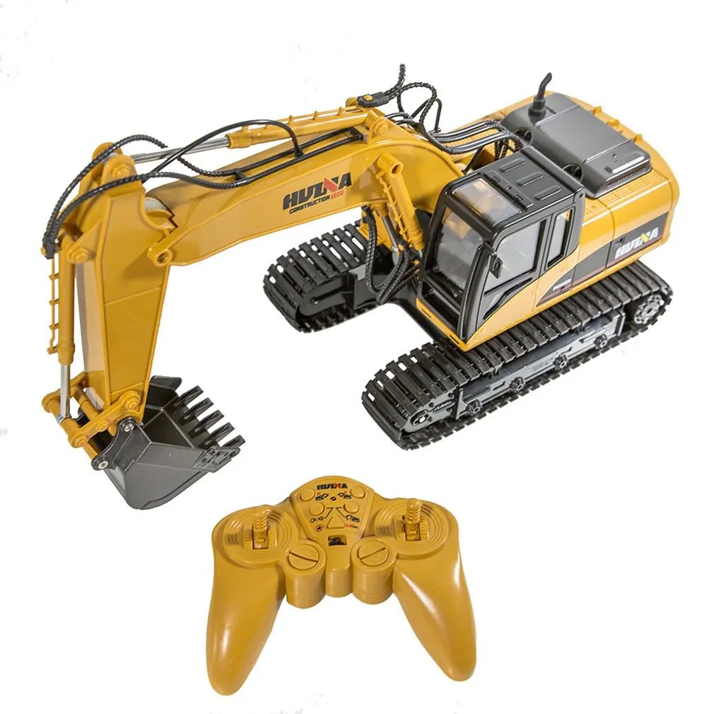 1550 1:14 15CH Литой Сплав экскаватор на дистанционном управлении инженерный грузовик статическая модель колеса гусеницы детская развивающая игрушка