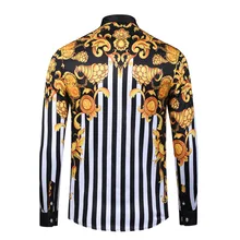 Высококачественная повседневная модная мужская рубашка с длинным рукавом в европейском стиле