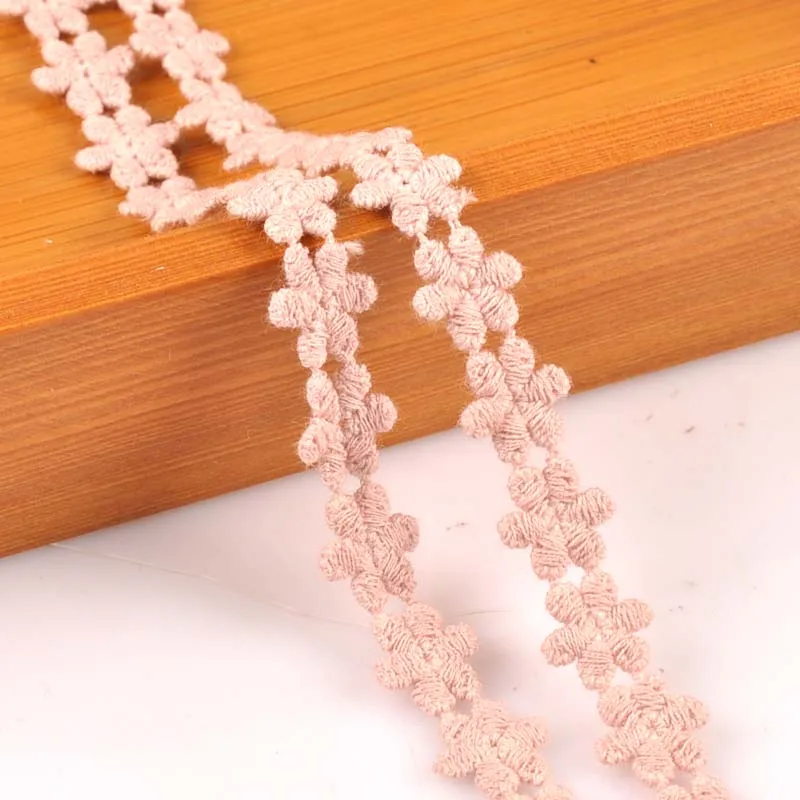Flower Pattern Handmade Lace Trim Patchwork Ribbon DIY Garment Sewing Headwear Accessories 2yard 13mm