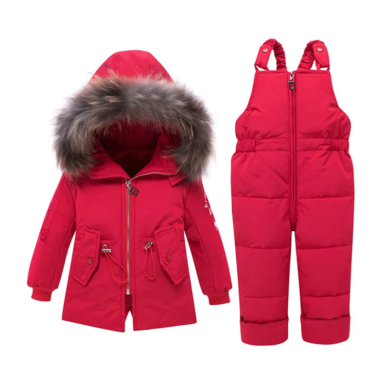Baby Clothing Sets Newborn Winter Autumn White Duck Down 0-24 Monthes Warm Dirtyproof Windproof Girls Jacket baby Training suit - Цвет: Черный