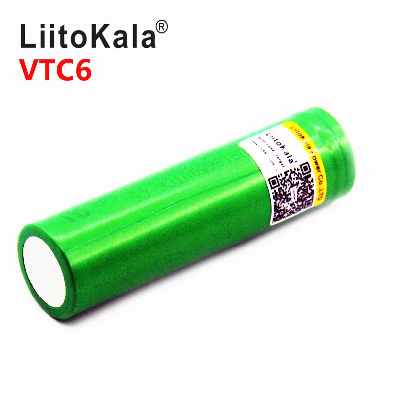 Liitokala VTC6 батарея US18650VTC6 3000mAh 3,7 v 30A высокодренажные литиевые 18650 аккумуляторные батареи с высоким разрядом