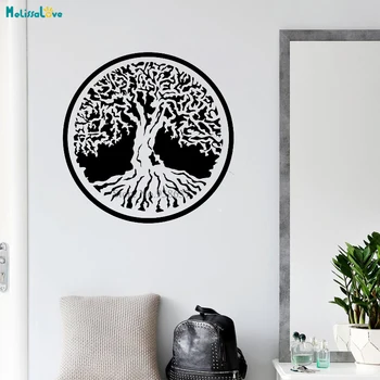 

Tree of Life Wall Sticker Pagan Mythical Symbol World Tree Bedroom Living Room Home Decal Vinyl Wallpaper BA678