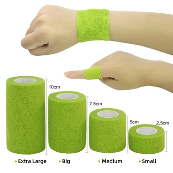 

1pc Printed Medical Self-adhesive elastic bandage Sports Wrap Tape Finger Joint Knee First Aid bag Sport Elastic