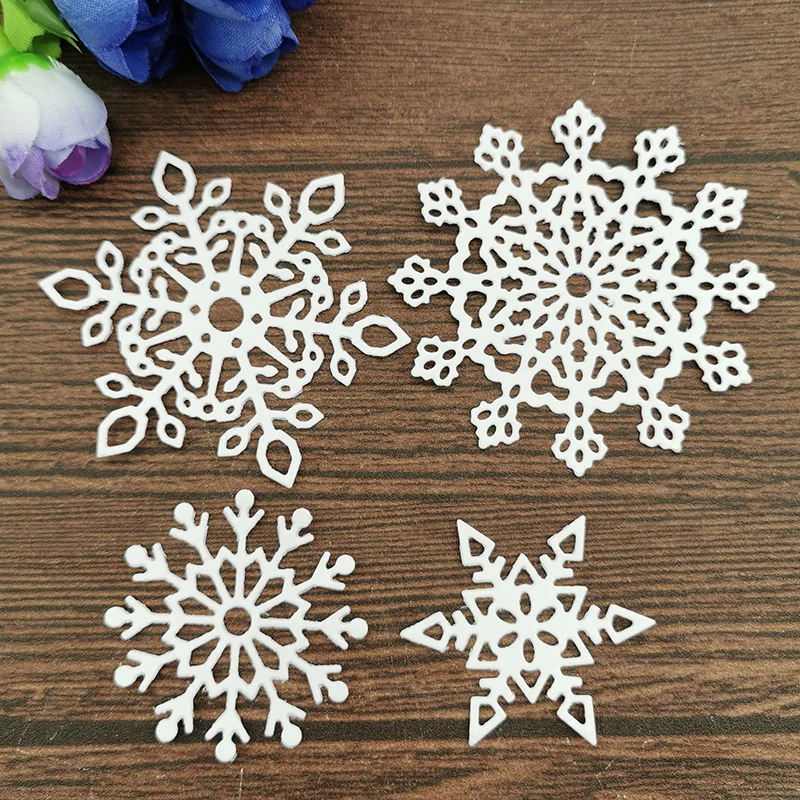 4pcs/setChristmas snowflake Metal Cutting Dies Stencils For DIY Scrapbooking Decorative Embossing Handcraft Die Cutting Template