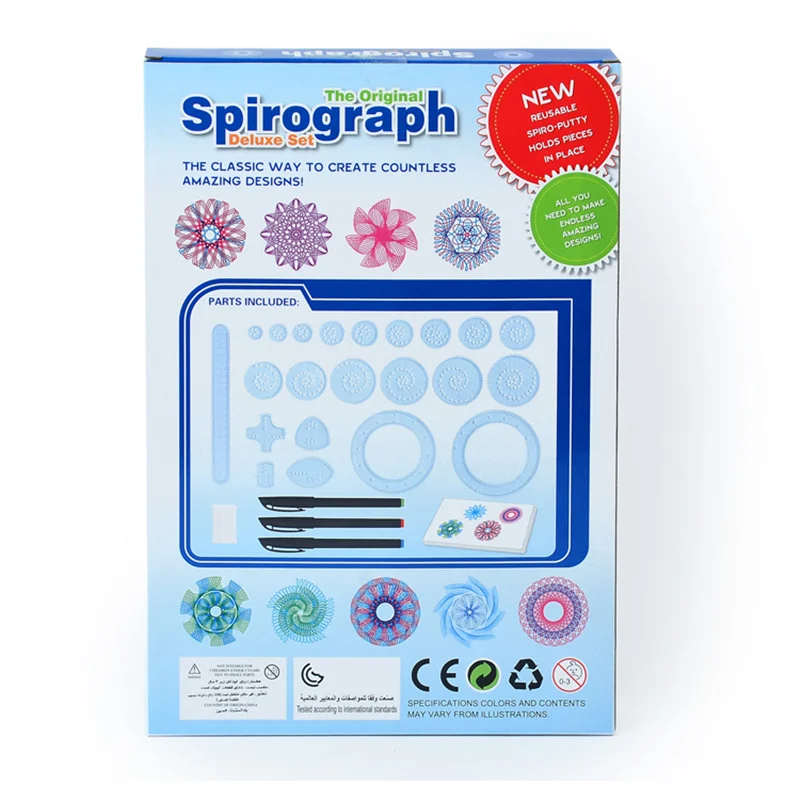 22 шт., Spirograph игрушки для рисования, набор, соединяющиеся зубчатые колеса, аксессуары для рисования, обучающая игрушка для детей, игрушка в подарок