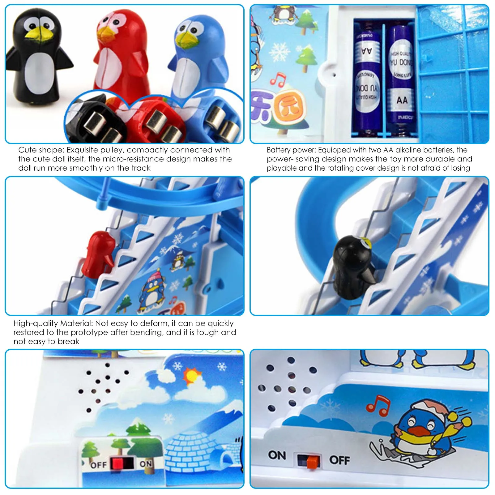 New Track Toy Climb Stairs Children Kids Classic Cartoon Ducks Roller Coaster Toy Set Electric Music Light Birthday Gift New Track Toy Climb Stairs Children Kids Classic Cartoon Ducks Roller Coaster Toy Set Electric Music Light Birthday Gift