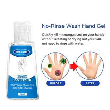 

A Alcohol-free Hand sanitizer Gel 99.9% KILLS BACTERIA Hand GEL Contains Disposable Wash Soap Liquid 30-150ML