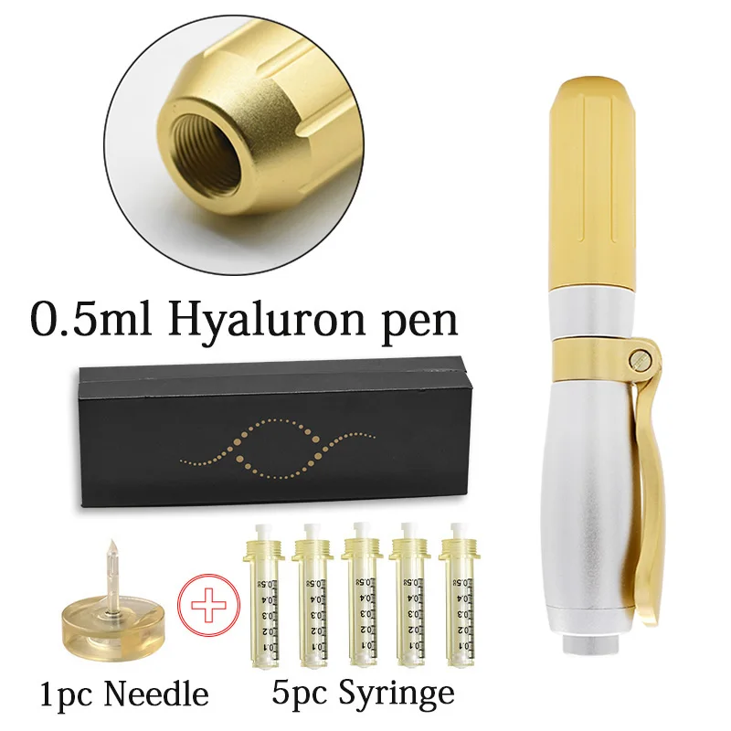 0.5ml pen set 0,3 мл и 0,5 мл ручка для инъекции кислоты гиалуроновая ручка для губ кожный наполнитель инжектор Без Иглы Мезотерапия пистолет против морщин распылитель пистолет - Цвет: 0.5ml pen set