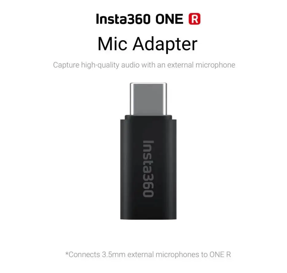 RCtown Insta360 USB C до 3 5 мм микрофон адаптер для камеры ONE R|Детали и аксессуары| |