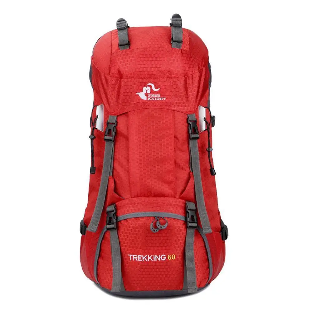 Red Backpack 60L походные рюкзаки для кемпинга, рюкзаки для альпинизма, спортивная сумка с дождевиком, рюкзак большой емкости - Цвет: Red Backpack