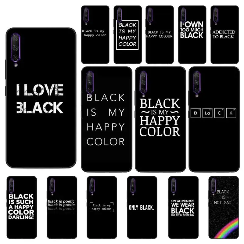 YNDFCNB I love черный чехол для телефона Huawei Y5 II Y6 Y7 Prime Y7Plus Y9 2018 2019|Бамперы| |