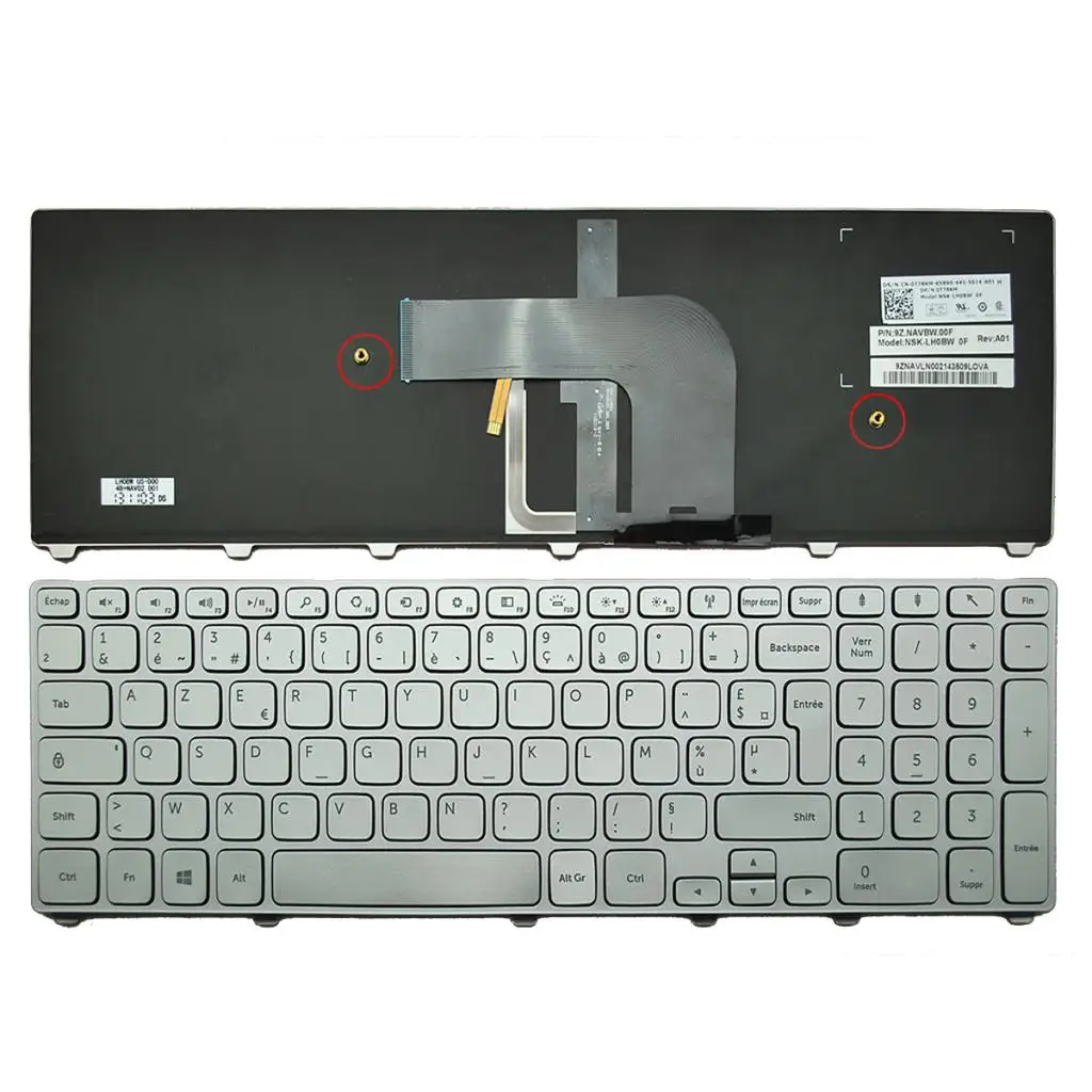 Французская раскладка ПК ноутбук Keyobard Замена для Dell Inspiron 17-7000 17-7737/de222-fr клавиатура для ноутбуков 2019 Новинка