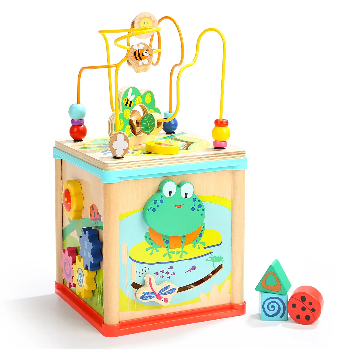 

[S] TOPBRIGHT Frog Bead-stringing Toy Treasure Chest Baby Beaded Bracelet Educational Toy 1-3-6 a Year of Age GIRL'S And BOY'S E