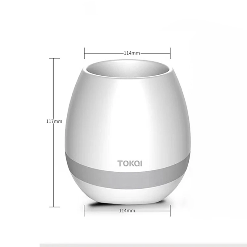 Hot Music LED Flower Pot Speaker Smart Wireless Finger Bluetooth Switch Office Living Room Decoration Home Speaker Desk Touch