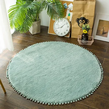 

Nordic Round Floor Mat Living Room Carpet Pink Floor Mat Round Bedroom Mat Bedroom Modern Computer Chair Cushion