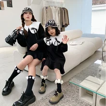 Robe mère et fille pour famille, vêtements assortis, printemps automne, 2022