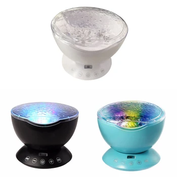 

Remote Control Ocean Wave Projector Rotating Night Light Music Player TF Card Night Lamp For Kids Bedroom Living Room D20