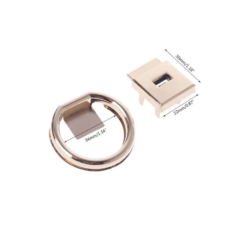 Round Shape Metal Clasp Turn Lock Twist Lock Hardware for DIY Handbag Bag Purse