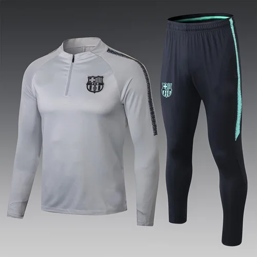Топ 19 20 года, одежда для футбола, спортивный костюм GRIEZMANN SUAREZ UMTITI, мужской тренировочный костюм на молнии, Футбольная майка - Цвет: Прозрачный