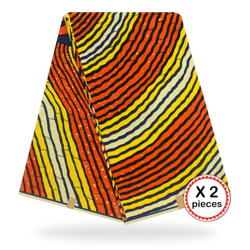 Африканская восковая ткань с принтом Анкара для шитья Анкара африканская ткань 12 ярдов Нигерия хлопок Гана ткань для платья 91004