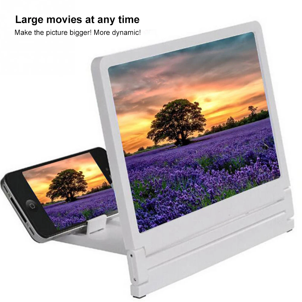 

1PCs Mobile Phone Screen Magnifier Eyes Protection Display 3D Video Screen Amplifier Folding Enlarged Expander Stand Holder