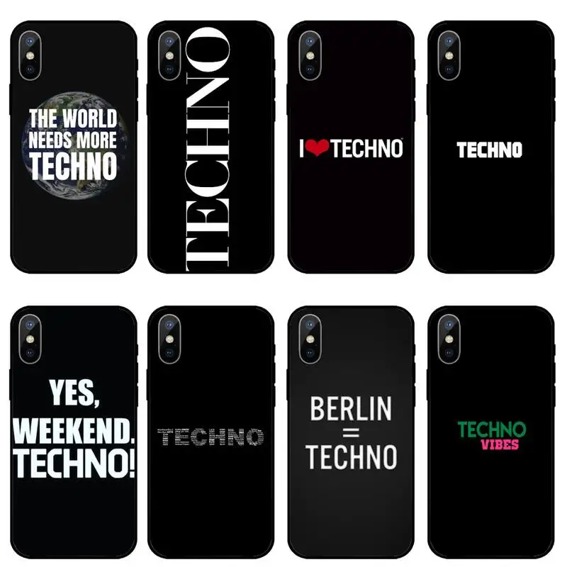 

Techno Music Phone Case for iPhone 11 12 pro XS MAX 8 7 6 6S Plus X 2020 XR mini