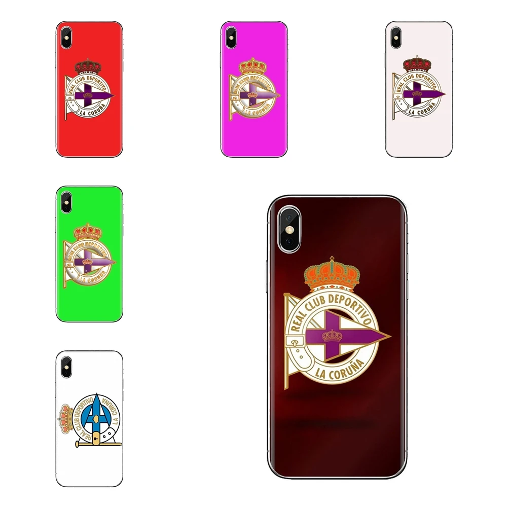 Испания Deportivo La Coruna FC Логотип ТПУ силиконовый чехол для iPod Touch Apple iPhone 11 Pro 4 4s 5 5S SE 5C 6