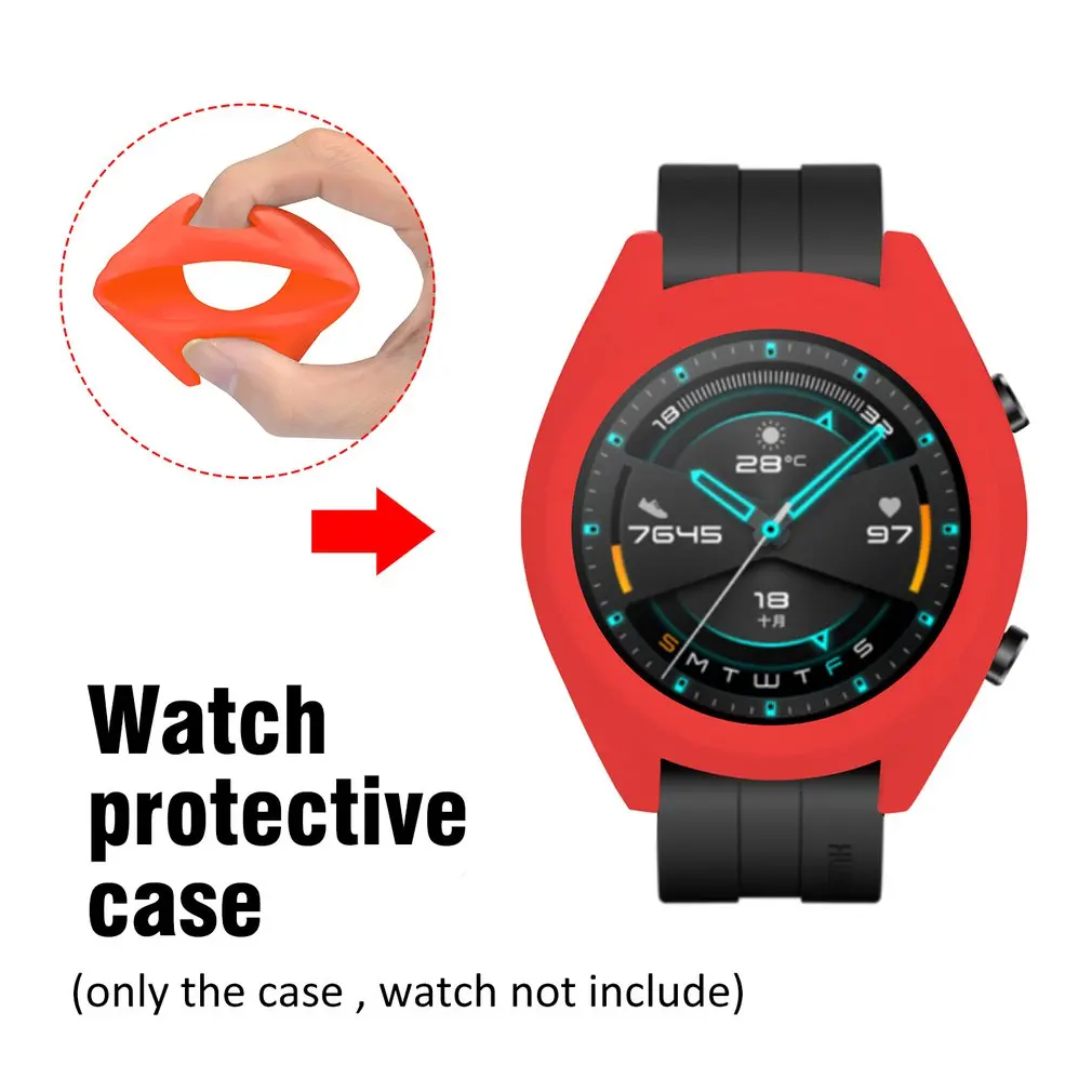 Мягкий ТПУ силиконовый чехол для huawei Watch GT 2 GT умный Браслет защитная рамка оболочка для GT2 защитный напульсник